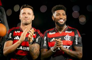 Saul e Emerson Royal foram os dois primeiros reforcos do Flamengo nesta janela (Foto: Adriano Fontes / Flamengo)