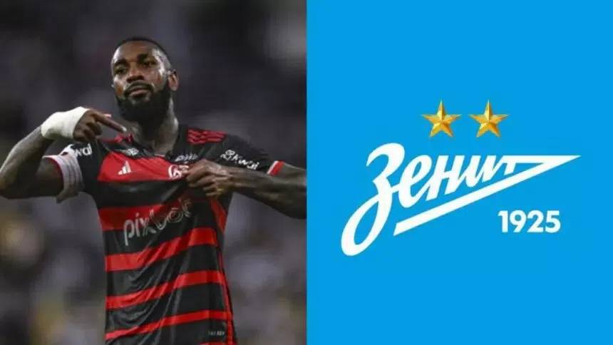 Vaza imagem de Gerson com a camisa do Zenit apos saida do Flamengo