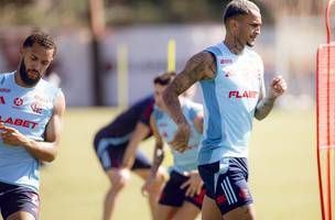 Wesley em treino do Flamengo (Foto: Adriano Fontes/Flamengo)