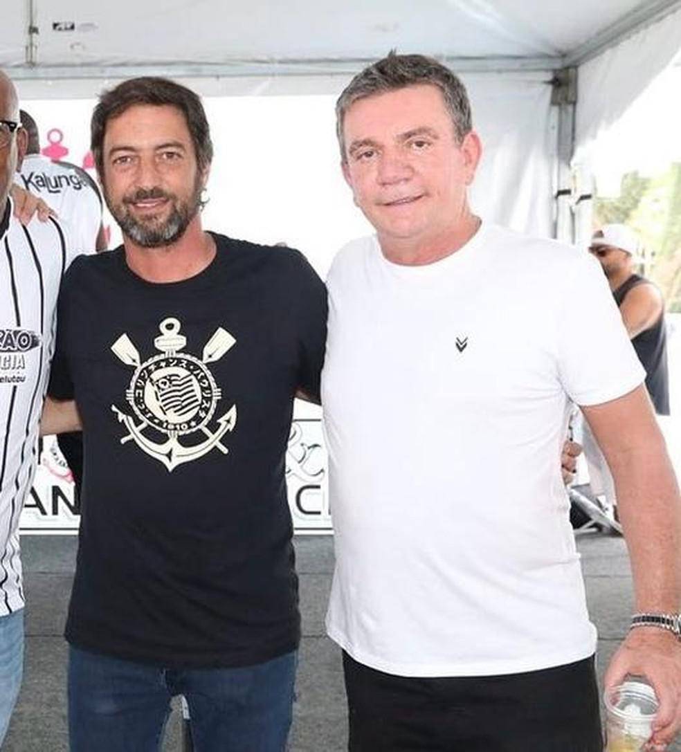 Duilio Monteiro Alves e Andres Sanchez, ex-presidentes do Corinthians
