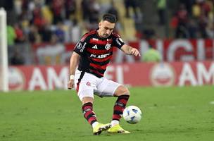 Leo Ortiz durante o confroto entre Flamengo x Deportivo Tachira pela Libertadores (Foto: Andre Durao)
