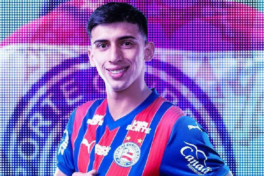 Mateo Sanabria novo atacante do Bahia. Foto: Reproducao/Bahia