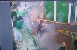 Palmeiras denuncia ataque com bombas e rojoes na Academia de Futebol (Foto: Reproducao)