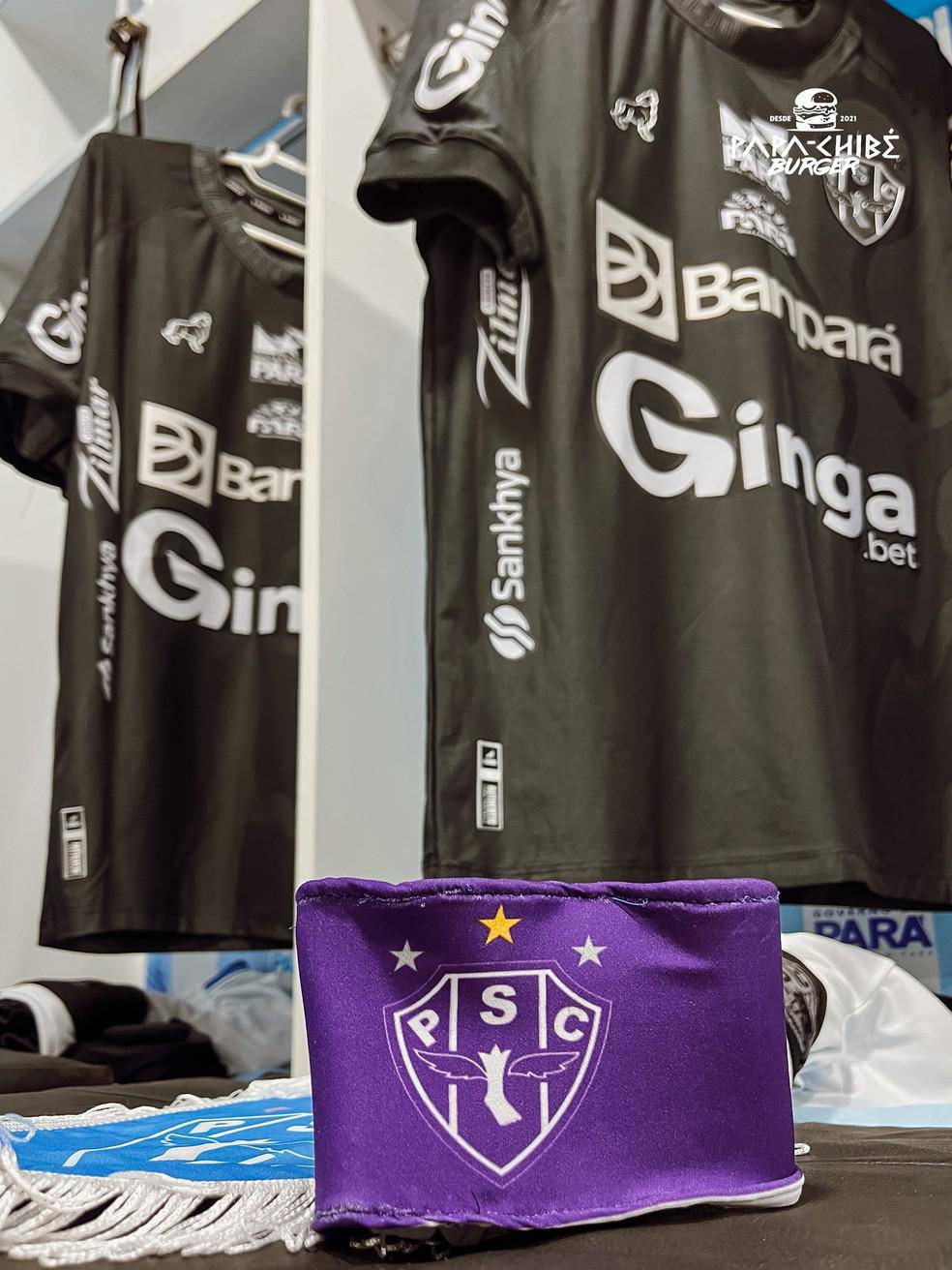Paysandu jogara com novo terceiro uniforme, com camisa preta, e usara faixa de capitao alusiva ao agosto lilas