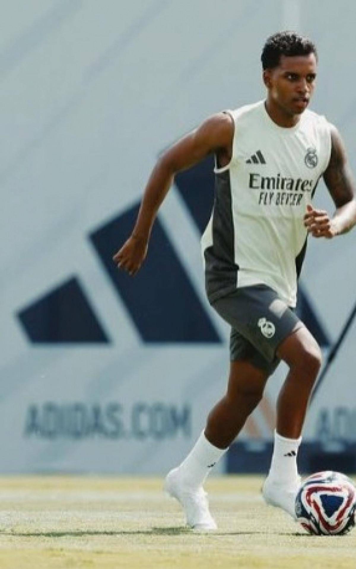 Rodrygo em treino do Real Madrid