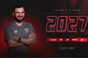 Thiago Viana renova com o Sao Paulo ate 2027 (Foto: Divulgacao)