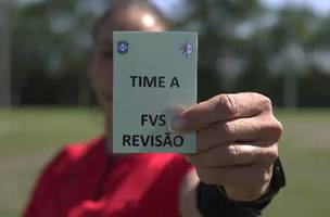 Modelo de cartao que sera usado no desafio de video (Foto: Pedro Machado/ TV Globo)