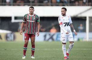Neymar em acao pelo Santos no duelo com o Fluminense, na Vila Belmiro (Foto: Marcelo Goncalves / Fluminense)
