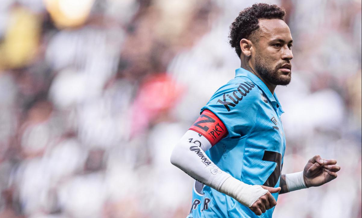Neymar no jogo entre Atletico-MG e Santos