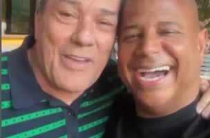 Vanderlei Luxemburgo e Marcelinho Carioca se encontraram e fizeram as pazes apos anos sem se falar (Foto: Reproducao de Instagram)