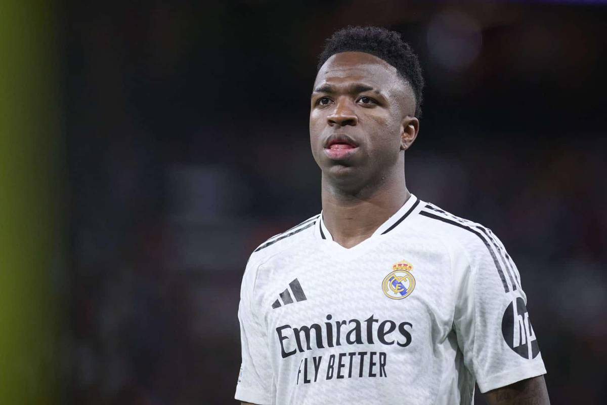 Vinicius Jr. durante partida do Real Madrid