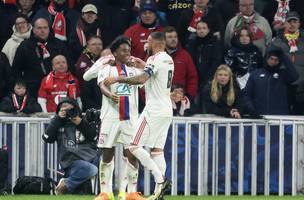 Endrick celebra primeiro gol marcado pelo Lyon (Foto: Francois Lo Presti / AFP)