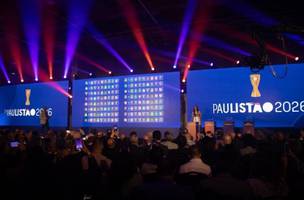 Evento de lancamento com o sorteio dos grupos do Campeonato Paulista de 2026 e realizado na noite desta terca-feira (11) no Salao Itapolis da Mercado Livre Arena Pacaembu em Sao Paulo, SP (Foto: RODILEI MORAIS/FOTOARENA/ESTADAO CONTEUDO)