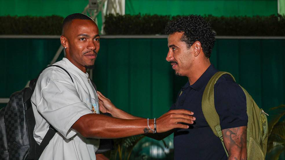Marlon Freitas e Lucas Evangelista no inicio da pre-temporada do Palmeiras.