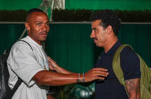 Marlon Freitas e Lucas Evangelista no inicio da pre-temporada do Palmeiras. (Foto: Fabio Menotti)