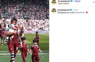 Paqueta se despede do West Ham. (Foto: Reproducao/Instagram)
