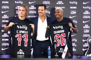 Cuiabano e Spinelli apresentados no Vasco. (Foto: Reproducao: Vasco TV)