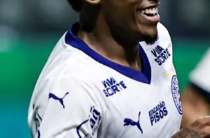 Kayky comemorando gol pelo Bahia (Foto: Foto: Fabio Giannelli)