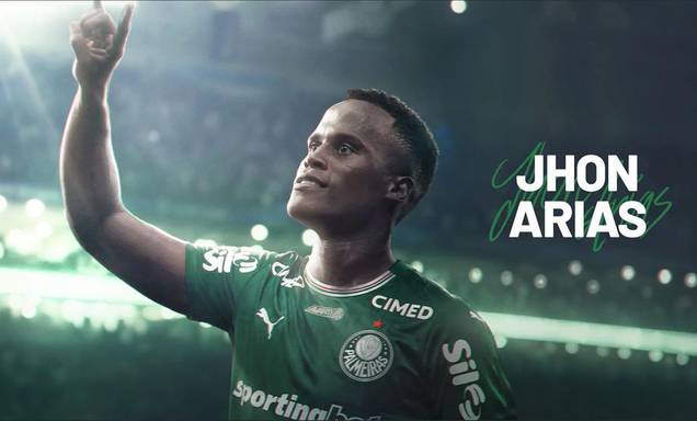 Palmeiras anuncia Jhon Arias como reforço para a temporada