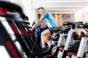 Saul treina na academia do Flamengo. (Foto: Gilvan de Souza / Flamengo)