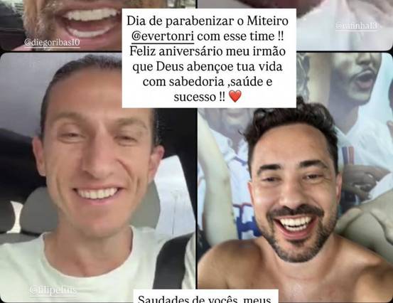 Ex-campeões do Flamengo celebram aniversário de Everton Ribeiro