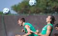 Canobbio e Castillo no treino do Fluminense antes de duelo (Foto: Marcelo Goncalves / FLUMINENSE F.C