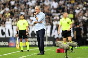 Tite, pelo Flamengo, em jogo contra o Corinthians (Foto: Marcos Ribolli)