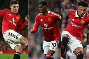 Ugarte, Rashford e Sancho podem deixar o Manchester United (Foto: Paul ELLIS / AFP)