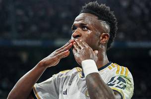 Vinicius Jr. em jogo pelo Real Madrid (Foto: Reproducao)