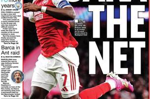 Imprensa inglesa exalta Bukayo Saka apos gol que colocou o Arsenal de volta a final da Champions depois de 20 anos (Foto: Reproducao)