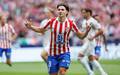 Julian Alvarez comemora gol em duelo contra o Real Madrid (Foto: oscar del Pozo/AFP