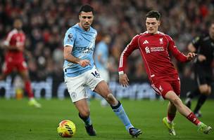 Rodri, do Manchester City, e alvo de Real Madrid e Barcelona para proxima janela de transferencias (Foto: Paul ELLIS / AFP)