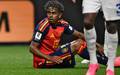A frustracao do espanhol Lamine Yamal no empate com Cabo Verde na estreia da Copa. (Foto: Roberto SCHMIDT / AFP