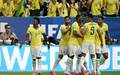 Brasil marcou seu gol contra a Escocia nos primeiros minutos do jogo (Foto: CHANDAN KHANNA / AFP