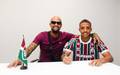 Davi Melo ao lado do pai, Felipe Melo (Foto: Marina Garcia/FFC