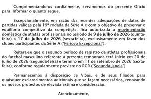 Documento enviado pela CBF. (Foto: Reproducao)