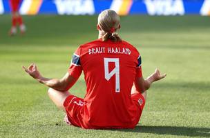 Erling Haaland, o camisa 9 da selecao norueguesa (Foto: Justin Setterfield / AFP)