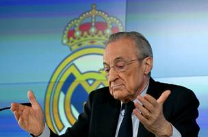 Florentino Perez e o presidente do Real Madrid (Foto: Javier Soriano / AFP)