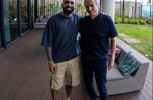 Gabigol e Jorge Jesus se encontram no Rio (Foto: Reproducao)