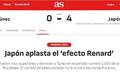 Imprensa internacional se rende ao Japao apos goleada. (Foto: Reproducao