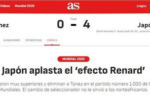 Imprensa internacional se rende ao Japao apos goleada. (Foto: Reproducao)