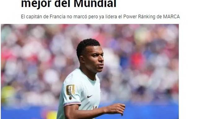 Mbappé lidera ranking de melhores da Copa.