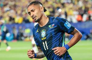 Raphinha e substituido em jogo contra Haiti e pode ser cortado da selecao brasileira (Foto: Vanessa Carvalho / Parceiro / Agencia O Dia)