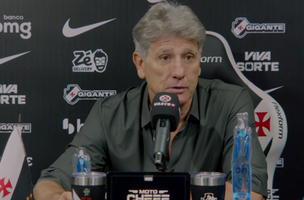Renato Gaucho em entrevista coletiva apos derrota do Vasco (Foto: Reproducao/ Vasco TV)