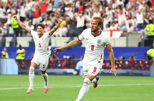 Soccer Football - FIFA World Cup 2026 - Group L - England v Croatia - Dallas Stadium, Arlington, Texas, U.S. - June 17, 2026 England's Harry Kane celebrates scoring their second goal REUTERS/Hannah Mckay (Foto:  REUTERS/Hannah Mckay/Proibida reproducao)