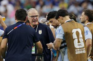 Tecnico Marcelo Bielsa em Uruguai x Cabo Verde. (Foto: REUTERS/Amanda Perobelli)