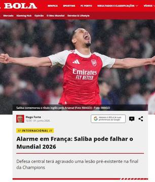 França monitora situação de Saliba e teme perder zagueiro