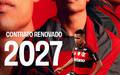 Alex Sandro renovou contrato ate o fim de 2027 (Foto: Divulgacao / Flamengo