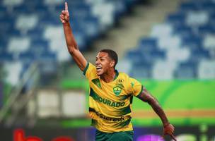 Aos 17 anos, Aiyran entra no segundo tempo, estreia na Serie B e marca gol da vitoria do Cuiaba. (Foto: Rodrigo Moura)