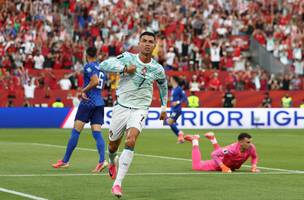 Cristiano Ronaldo marcou pela primeira vez em mata-mata na Copa do Mundo (Foto: AFP)